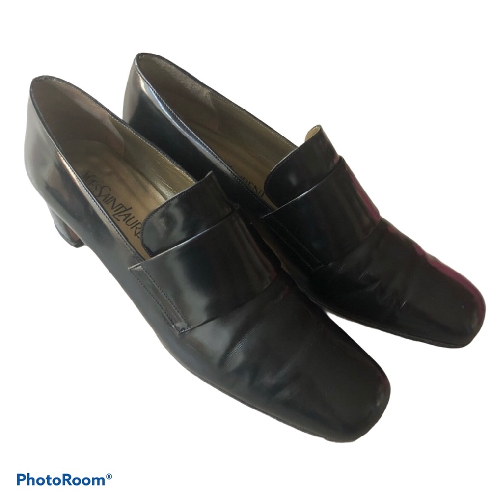 Yves Saint Laurent Italian Leather Chunky Heels